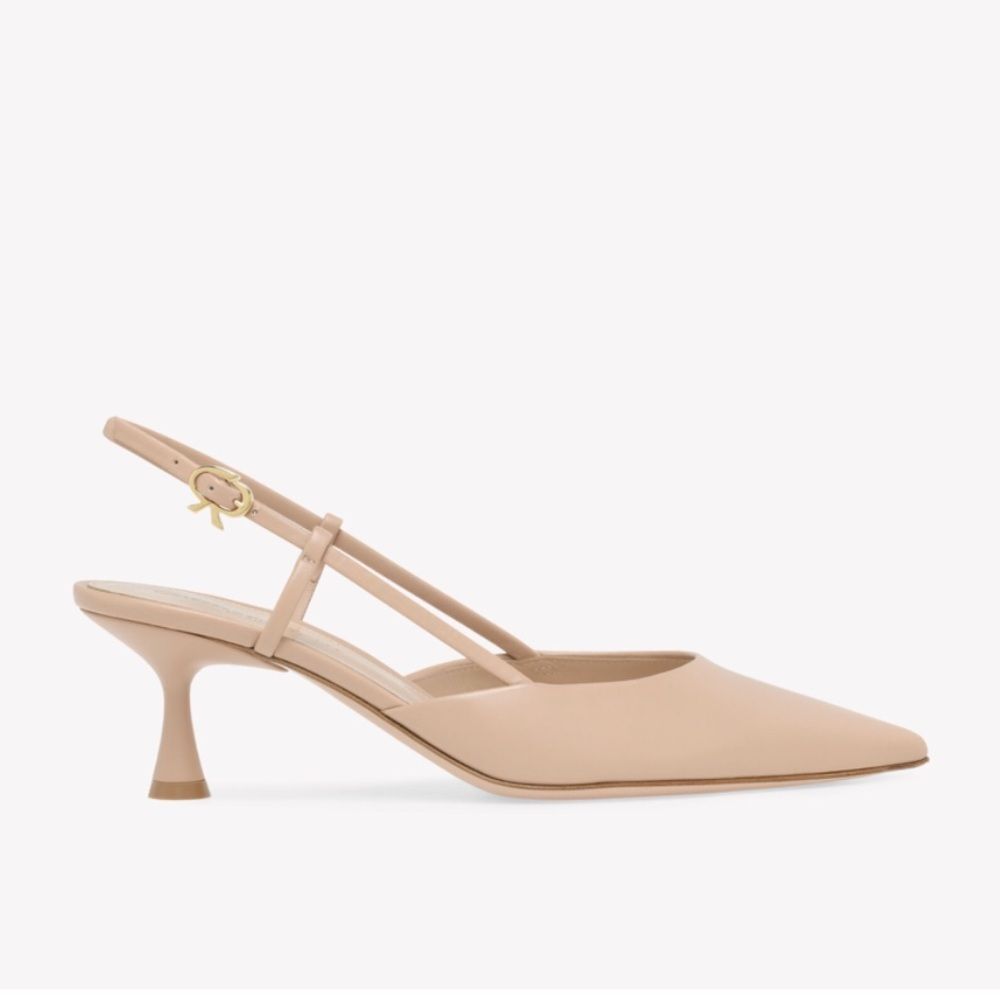 Gianvito Rossi ASCENT 55 Slingback- Vitello Peach